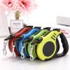 Dog Leash Retractable for Small Medium Dog up to 33lbs Nylon Tape/Ribbon Anti-Slip Handle One-Handed Brake Pause Lock